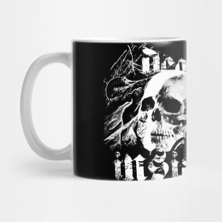 Blackcraft Skull Dead Inside: Metal Goth Darkness Mug